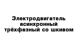 Электродвигатель асинхронный трёхфазный со шкивом